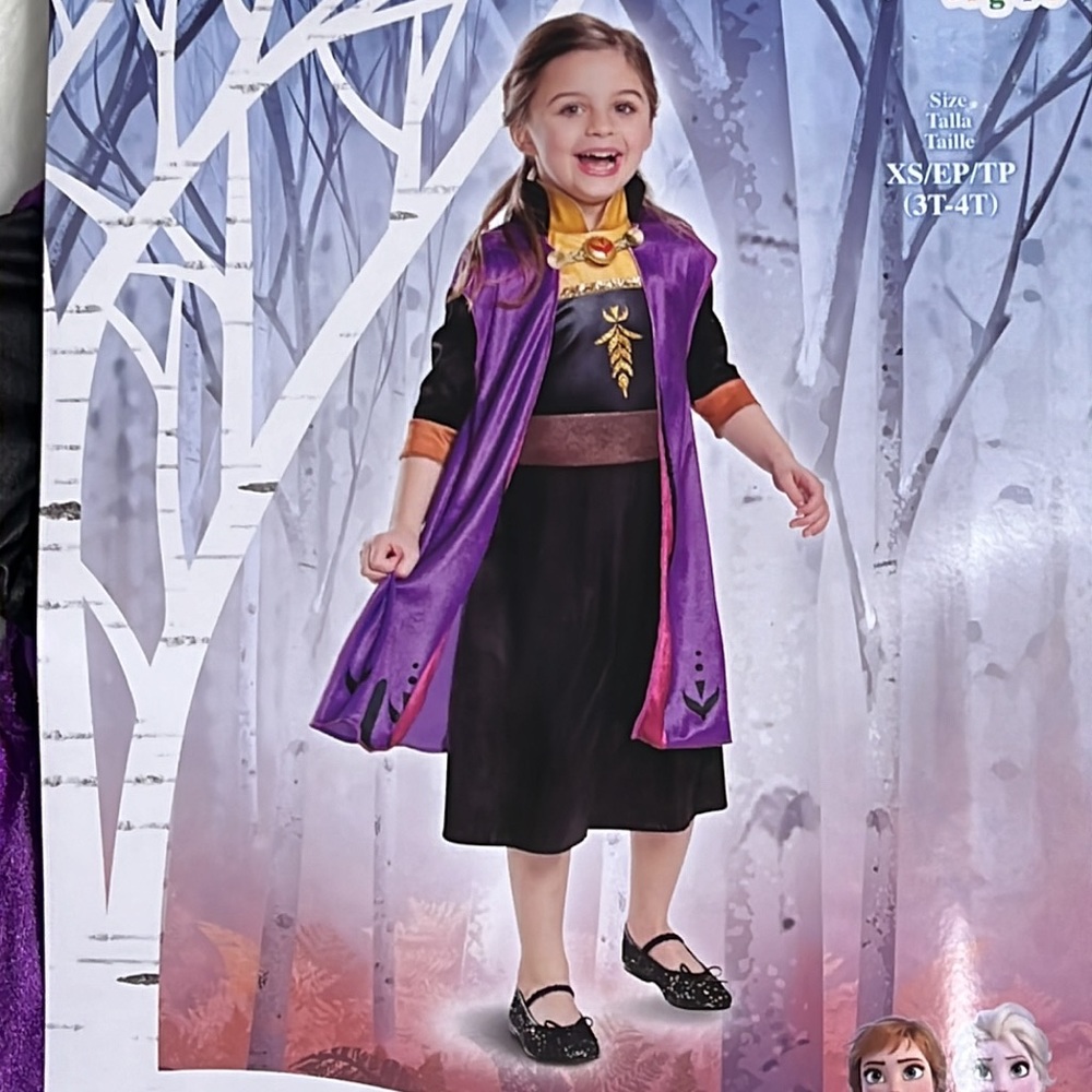NEW Frozen Anna Child Halloween Costume Size 3-4T